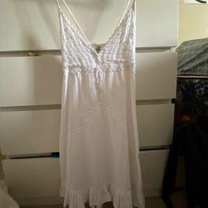 100% Cotton White Beach Dress